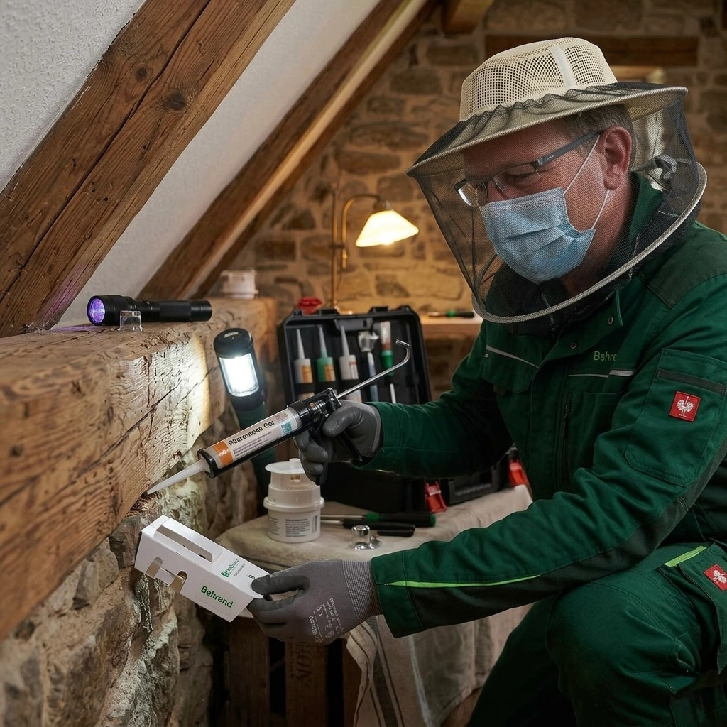Schädlingsbekämpfung im Dachboden – Gel-Behandlung